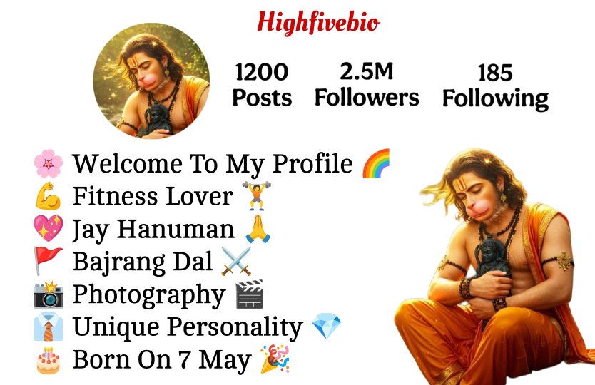 Bajrang Dal Bio for Instagram 