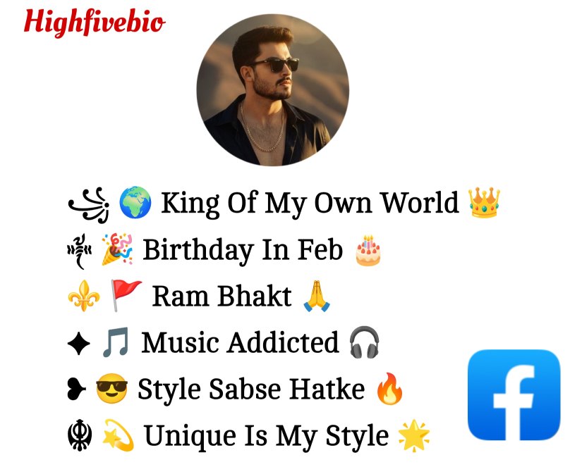 Facebook Bio For Boys