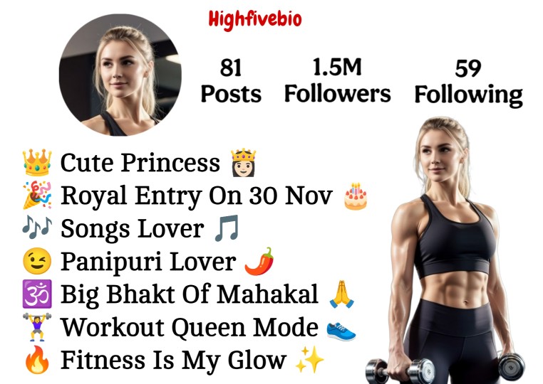 Gym Bio For Instagram For Girl