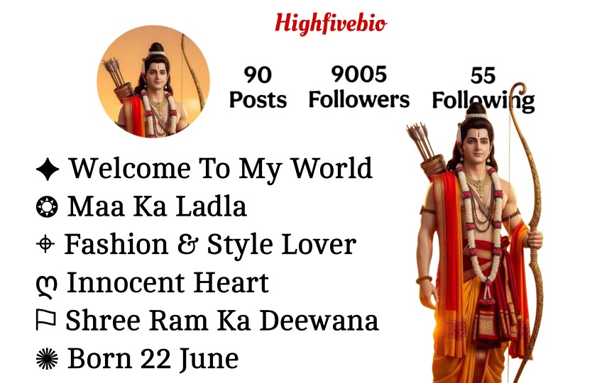 Shree Ram Bio For Instagram