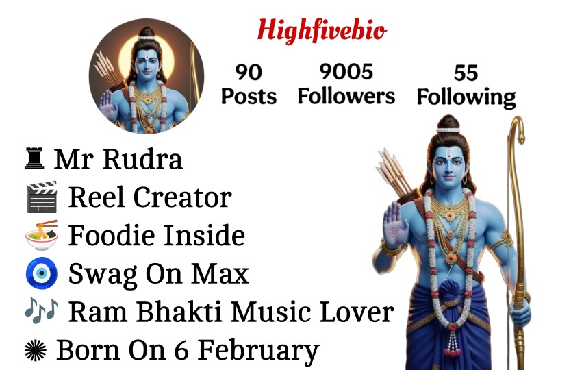 Shree Ram Bio For Instagram